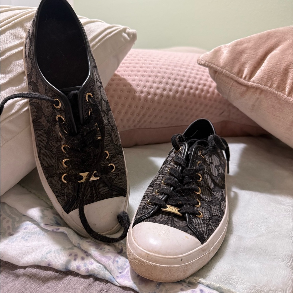 Women's Coach Black and White Sneakers